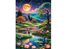 ALIPSON Puzzle Noc za úplňku 500 dílků