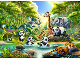 ART PUZZLE Puzzle Pandí koupání 50 dílků