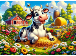 ART PUZZLE Puzzle Roztomilá kravička a přátelé 50 dílků