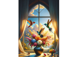 ART PUZZLE Puzzle Symfonie křídel a květin 500 dílků