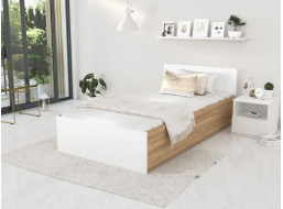 Postel PANAMA 200x90 cm - dub craft/bílá