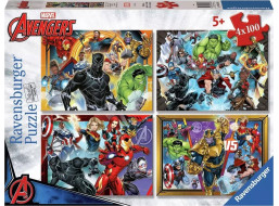 RAVENSBURGER Puzzle Marvel: Avengers 4x100 dílků