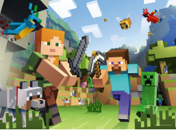 RAVENSBURGER Puzzle Minecraft: Steve a Alex XXL 100 dílků