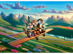 ART PUZZLE Puzzle Odvážní piloti 100 dílků