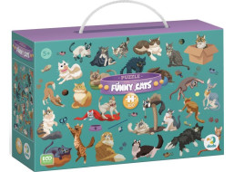 DODO Puzzle Zábavné kočky 100 dílků