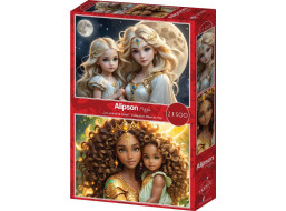 ALIPSON Puzzle Mère et Fille: La Lune et le Soleil 2x500 dílků