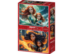 ALIPSON Puzzle Mère et Fille: L'Eau et le Feu 2x500 dílků