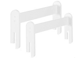 Odnímatelná zábrana k dětské posteli MAX - 1x dlouhá + 1x krátká - bílá - 193 cm