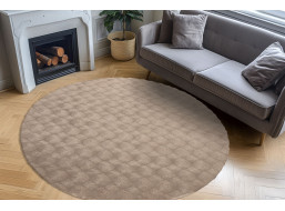 Kusový koberec Diamond Cut 800 Taupe kruh