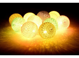 Bavlněné svítící kuličky LED