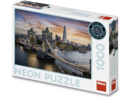 DINO Svítící puzzle Soumrak nad Tower Bridge 1000 dílků