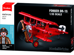 Sluban Model Bricks M38-B1292 Trojplošník Fokker DR-1 1.35