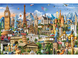 EDUCA Miniaturní puzzle Symboly Evropy 1000 dílků