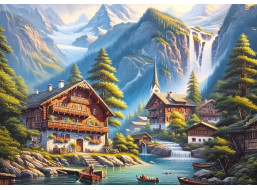 ART PUZZLE Puzzle Dřevěná vesnice 260 dílků