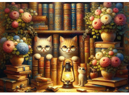 ART PUZZLE Puzzle Kočičí knihovna 260 dílků