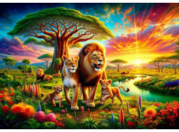 ART PUZZLE Puzzle Lví rodinka 200 dílků
