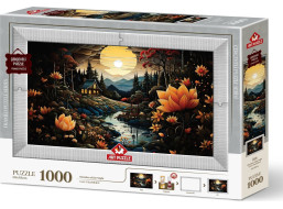 ART PUZZLE Puzzle s rámem a lepidlem 3v1 Noční krásky 1000 dílků