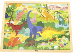 VIGA Dřevěné puzzle Svět dinosaurů 48 dílků