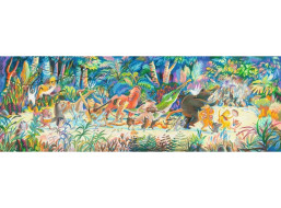 DJECO Panoramatické puzzle Lesní zvířátka 200 dílků