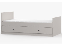 Postel se šuplíky OLAF 200x90 cm - kašmírová/antracitová
