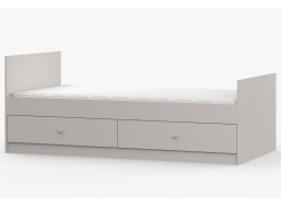 Postel se šuplíky OLAF 200x90 cm - kašmírová/růžová