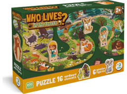 DODO Puzzle Kdo žije v lese? 16 dílků