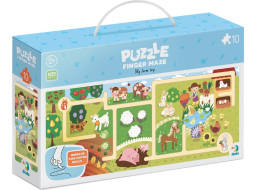 DODO Puzzle Labyrint: Cesta farmou 10 dílků