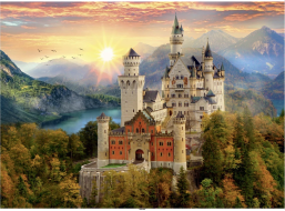 DINO Puzzle Malovaný Neuswanstein 1000 dílků