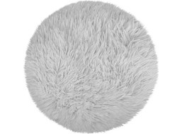 Dekorativní kulatý polštář FLUFFY - 35 cm - šedý