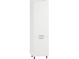 Vysoká kuchyňská skříňka pro vestavnou lednici VITO - 60x214x56 cm - bílá matná