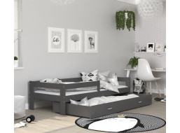 Dětská postel se šuplíkem HUGO V - 190x80 cm - šedá
