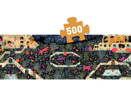 DJECO Panoramatické puzzle Království koček 500 dílků