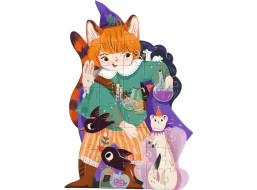 DJECO Podlahové obrysové puzzle Čaroděj Pio 36 dílků