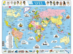 Larsen Vzdělávací puzzle Svět Politická mapa 107 dílků