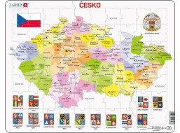 Larsen Vzdělávací puzzle Česká republika Kraje 70 dílků