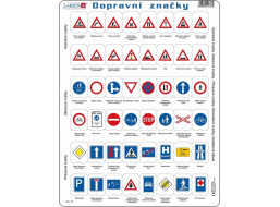 Larsen Vzdělávací puzzle Dopravní značky 48 dílků