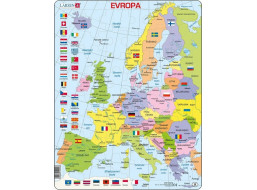 Larsen Vzdělávací puzzle Evropa Politická mapa 48 dílků