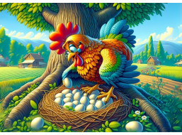 ART PUZZLE Puzzle Kohout s vajíčky 25 dílků