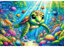 ART PUZZLE Puzzle Roztomilá mořská želva 25 dílků