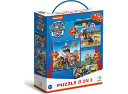 DODO Puzzle Tlapková patrola: Připravení do akce 3v1 (25,36,54 dílků)
