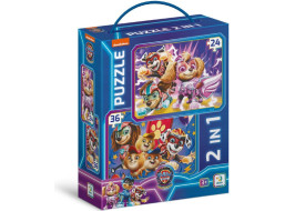 DODO Puzzle Tlapková patrola: Tlapky zachraňují svět 2v1 (24 a 36 dílků)