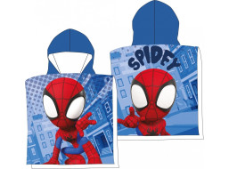 Dětská rychleschnoucí osuška s kapucí SPIDEY 50x100 cm - modrá