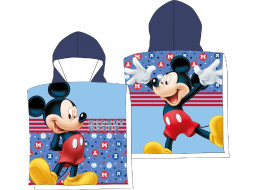 Dětská rychleschnoucí osuška s kapucí MICKEY MOUSE 50x100 cm - modrá
