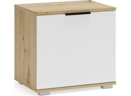 Nízká skříňka do předsíně CLIF - 50 cm - dub artisan/bílá
