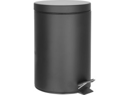 Aqualine SIMPLE LINE odpadkový koš kulatý 3l, černá mat 26103