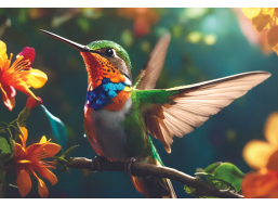 INTERDRUK Puzzle Colorful Nature: Kolibřík 250 dílků