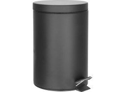 Aqualine SIMPLE LINE odpadkový koš kulatý 12l, černá mat 26112