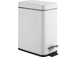 Aqualine SIMPLE LINE odpadkový koš obdélníkový 5l, bílá mat GAQ005W