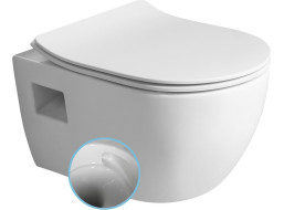 Bruckner LUNA závěsná WC mísa, Vortex Rimless, 35, 5x49cm, bílá 201.331.4