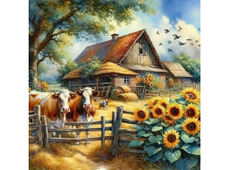 NORIMPEX Diamantové malování Dům na farmě 30x40cm